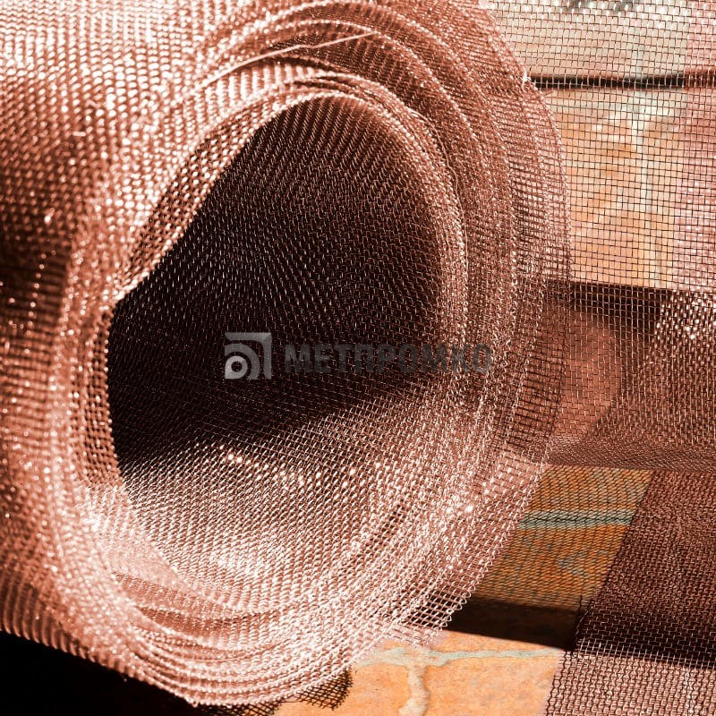 Сетка медная 0.2 мм 1x1 мм 0.2х0.3 мм