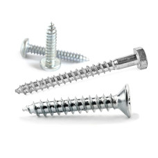 Шуруп стальной с потайной головкой сантехнический желтый цинк 2.5 мм